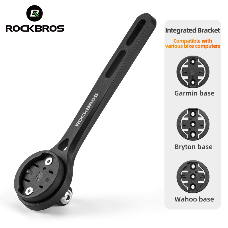 Cycling Gear Mount - ROCKBROS Fietscomputerbeugel Ultralichte geïntegreerde lichtbeugel Fietscomputerhouder