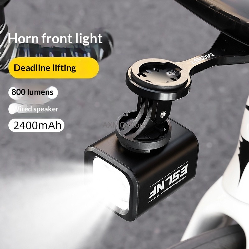Road Cycling Essential Gear - Oplaadbare hoorn fietskoplamp Aluminiumlegering voorlicht Essentiële