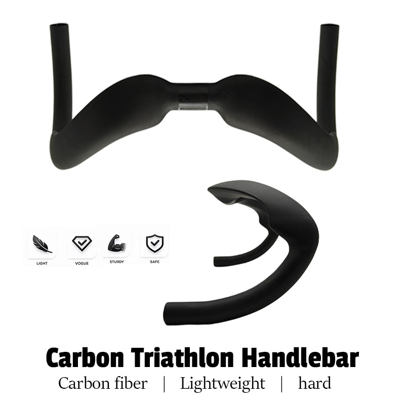 Cycling Gear Black - 31,8 mm matzwart carbon fiber racefietsstuur,