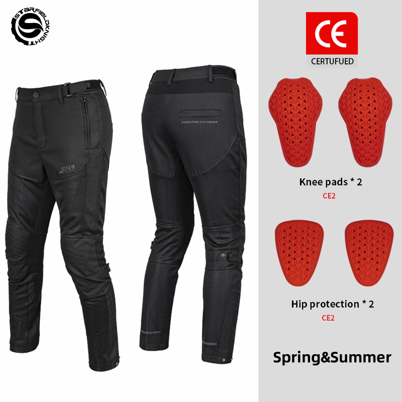 Cycling Gear Black - Star Field Knight Nieuwe Motorrijdende Herenbroek