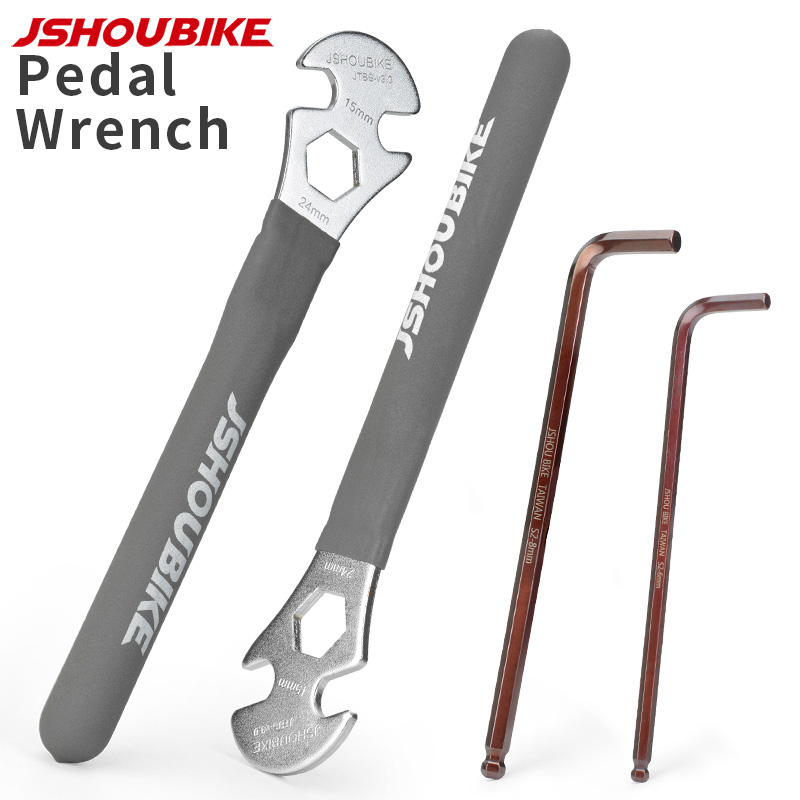 Mtb Pedals - JSHOUBIKE 6/8/15mm fietspedaalsleutel inbussleutel stevig duurzaam