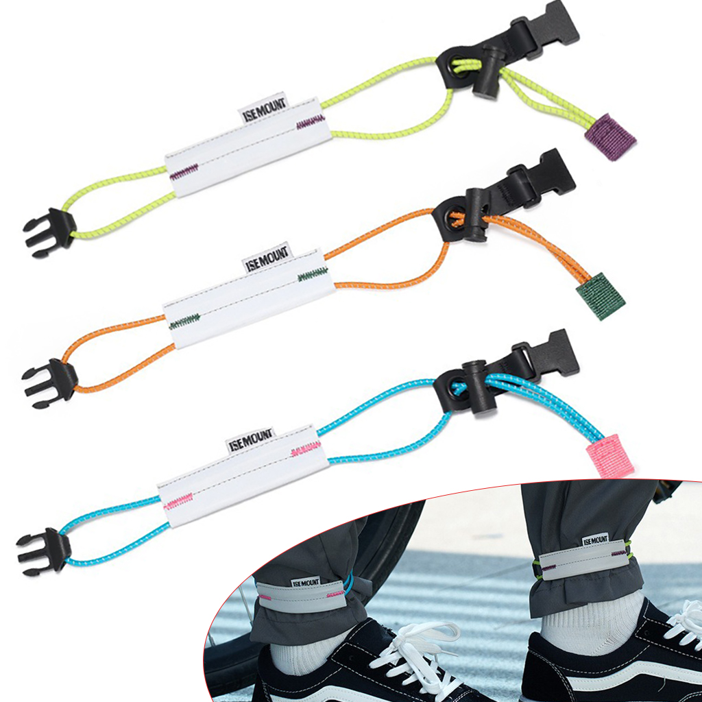 Cycling Gears - Reflecterende fietsbroekriem Verstelbare fietsbeenclipriem Fluorescerende veiligheidsreflecterende