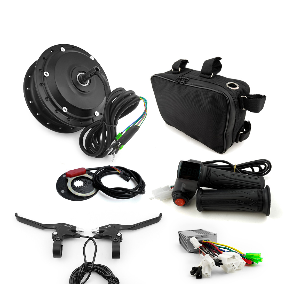 Cycling Gear Hub - Q02 250W borstelloze versnellingsnaafmotor gashendelconversiekit voor