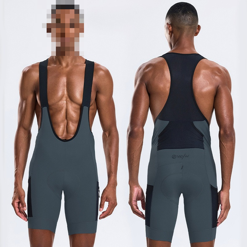 Grijsblauwe fietsbroek met zwa - Cycling Gear Black recensie en prijs